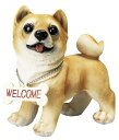 ラブリーウェルカムドッグ 柴犬 オーナメント 置物 庭 部屋 玄関先 インテリア 雑貨 ガーデニング ガーデニング雑貨 ガーデン雑貨