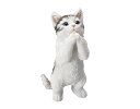 お願いキャット Lサイズ サバトラ リアルな置物 オーナメント お庭 花壇 お部屋 玄関先 インテリア ネコ