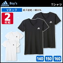 ジュニアメンズ adidas アディダス VネックTシャツ ...