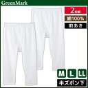 GreenMark 半ズボン下 前あき 2枚組 Mサイズ Lサイズ LLサイズ グンゼ GUNZE ステテコ すててこ | ズボン下 メンズ 肌着 メンズ肌着 紳士肌着 前開き アンダーウェア アンダーウエア インナー メンズインナー 紳士 男性