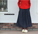 【送料・代引き手数料無料】2017AW OMNIGOD(オムニゴッド)甘織デニム ギャザースカート 57-146C