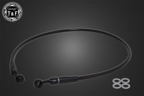 【抽選で最大100％Pバック】Garage T&F ガレージ ティーアンドエフ YAMAHA ヤマハ ビラーゴ250 ステンメッシュブレーキホース ブラックコート仕様 1400mm XV250BHBK1400