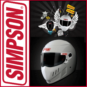即納在庫有りSIMPSON　 SPEEDWAY RX10シンプソン　ヘルメット　スピードウェイ　RX-10【ホワイト】SG規格今ならお好きなカラーのシールをドプレゼント♪即納！但し平日14時までサイズ交換可能！！