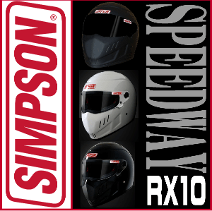 即納在庫有りSIMPSON　 SPEEDWAY RX10シンプソン　ヘルメット　スピードウェイ　RX-10SG規格今ならお好きなカラーのシールをドプレゼント♪即納！但し平日14時までサイズ交換可能！！