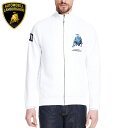 【ランボルギーニ/Lamborghini】NEW BULL LXIII スウェットシャツ ホワイト メンズ MEN’S NEW BULL LXIII ZIP-UP SWEATSHIRT スーパーカー