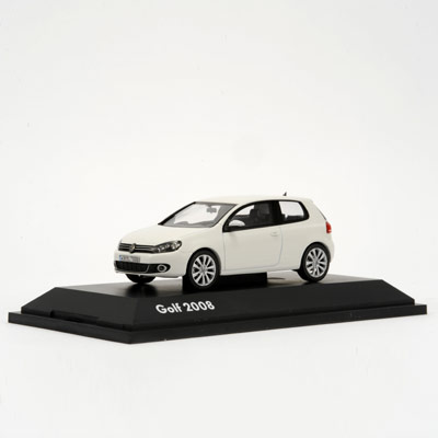 【フォルクスワーゲン純正】Golf6（ゴルフ6）3ドア　1／43ミニカー　キャンディ・ホワイト