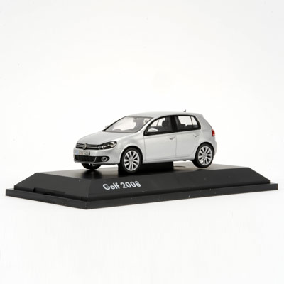 【フォルクスワーゲン純正】Golf6（ゴルフ6）5ドア　1／43ミニカー　リフレックス・シルバーフォルクスワーゲンの新時代を象徴する一台。