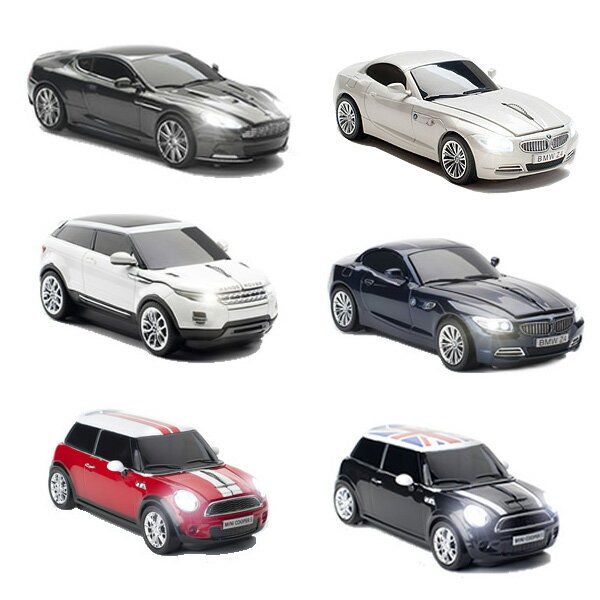 クリックカーマウス USBワイヤレスナノ(電池式）光学式マウス （BMW Z4/Mini Cooper S/Range Rover/Aston Martin）ミニカーとマウスなどの機能を一体化したPCツールシリーズ。