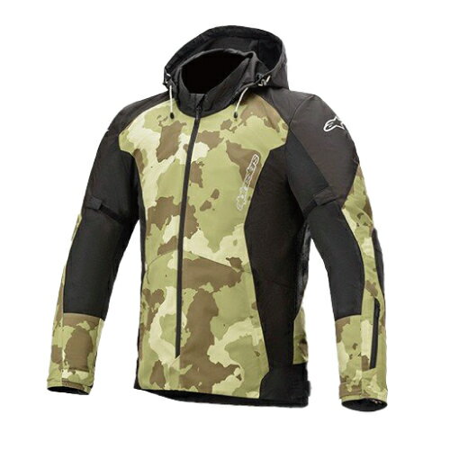 <strong>アルパインスターズ</strong> 夏用 ジャケット アジアフィット alpinestars BADGER AIR PARKA バイク用 3304520 9002 BLACK GREEN CAMO S-L ASIAFITモデル