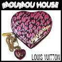 【送料無料】極美品★LOUIS VUITTON★ルイヴィトン★限定モデル★ヴェルニ★レオパード★ハート型コインケース★ポルトモネ・クール★M91474【中古】