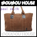 Paul smith■ポールスミス■コーデュロイ■トートバッグ■ブラウン×マルチカラー■ポーチ付♪トートバッグ レディース【A-D】【中古】【RCP】【10倍セール】