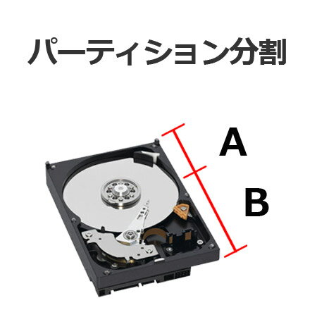 【単品購入不可/対象商品限定オプション】HDD パーティション分割サービス追加 100GB +残り容量