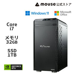 【エントリーでP10倍＆5％オフクーポン！5/16 01：59まで】G-Tune DG-I7G7S ゲーミングPC デスクトップ パソコン Core <strong>i7</strong>-14700F 32GB メモリ 1TB M.2 SSD GeForce RTX 4070 SUPER Office付き 新品 マウスコンピューター mouse PC おすすめ