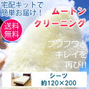 ムートンクリーニング ムートンシーツ 約120×200cm セミダブル《当店はムートン工場があるので修理・リメイクもご相談頂けます!!》【往復送料無料・クリーニングキットで簡単発送】