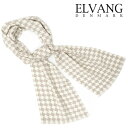 【送料無料】ELVANG ベビーアルパカ100%マフラー PEPITA(30×200)【ベージュ/オフホワイト】正規販売店《ギフト対応OK》遅れてごめんね 敬老の日