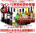 ≪第10弾≫スパークリング入り♪ワイン12本詰め詰め福袋！※ワインなど瓶ものの同梱不可。小さな食材は同梱可能。800セット完売！1ケースにこれ以上入りません！もちろん送料無料！