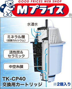 【パナソニック】ポット型ミネラル浄水器専用 交換用ろ過カートリッジ 2個入り（TK-CP21C2）※お取り寄せ商品