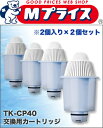 【パナソニック】ポット型ミネラル浄水器専用 交換用ろ過カートリッジ 2個入り（TK-CP21C2）×2個セット※お取り寄せ商品