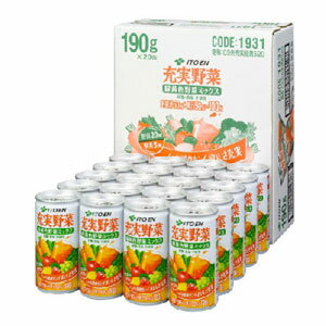 【同規格商品4ケースまで1送料】伊藤園充実野菜緑黄色野菜ミックス 缶190g×20本入 