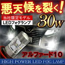 アルファード 10系 後期 フォグランプ HB4 30W フォグランプ LED バッテリーカプラーオン 配線不要 バルブ ライト 電球 ヘッドライト パーツ カスタム