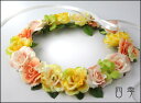 花冠*花かんむり*イエロー&オレンジ*5632*レディゴ—*ヘッドドレス*海外挙式*結婚式*ニ次会*前撮り H_0125