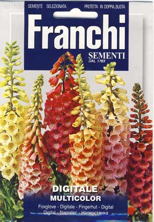 【イタリアの草花の種】　FRANCHI社　ジギタリス　マルチカラー