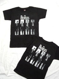 KIDS ロック<strong>Tシャツ</strong>　BEATLES(<strong>ビートルズ</strong>)　S（115）/M（130）/L（140）/黒/ブラック/バンド<strong>Tシャツ</strong>/ロック<strong>Tシャツ</strong>/バンT/子供服