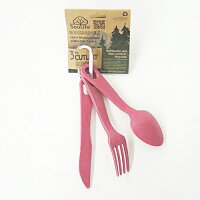 エコソウライフ（EcoSouLife） 3ピース カトラリーセット（3pc Cutlery Set） / ピンク品番：14764の画像