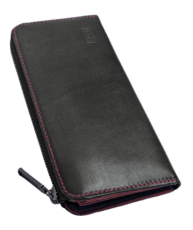 [PLUS EIGHT ONE ＋81] 日本製 本革 栃木レザー 長財布 メンズ L字YKKファスナー 大容量