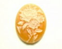 ローズブーケオレンジ1.8x1.3[cam-130]【カメオ・アクリルカメオ・アクセサリーパーツ・ビーズ】