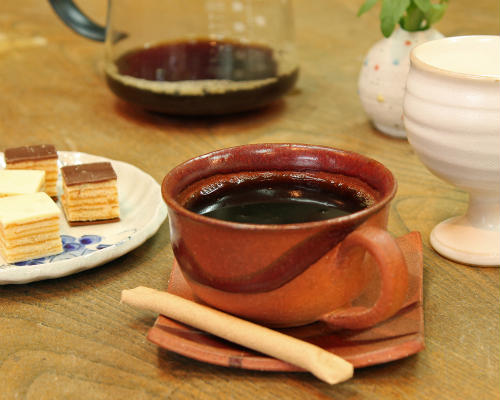 産地直送！ 信楽焼 焼締茶 コーヒー碗皿(コーヒーカップ&ソーサー) 【ギフト】【お祝い】【贈り物】【珈琲碗皿】【窯元直送】【信楽焼き】【合計3000円以上で送料無料】