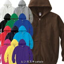 Jellan 8.4oz ジップアップライトパーカー レディースサイズ/白/赤/黒/茶色/青/緑/黄色/イエロー/ピンク/紺/紫【1300217】