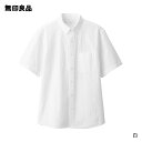 【無印良品 公式】 新疆綿サッカーボタンダウン半袖シャツ 紳士