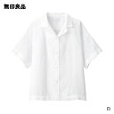 無印良品 オーガニックリネン洗いざらし半袖開襟シャツ
