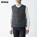 【無印良品 公式】軽量 ポケッタブルノーカラーダウンベスト (紳士)