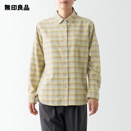 【<strong>無印良品</strong> 公式】両面起毛フランネルレギュラーカラー長袖<strong>シャツ</strong>（婦人）