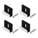 鏡 取り付け 金具 フック 施行 専用 DIY ステンレス 取付 プロ 工具 安心 浴室 四隅 ツメ 付属 オーダー 特注 工事 リビング スタジオ クッション スポンジ 5mm 厚み 厚さ 付 家 室内 防湿【 鏡専用 ステンレス金具 4個セット 】