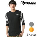 メンズ 七分袖 Tシャツ Real.B.Voice リアルビ...