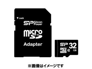 Silicon Power/シリコンパワー SP032GBSDT004V10-SP microSDHCカード クラス4 32GB（SDアダプター付）