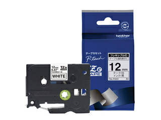 ブラザー工業 TZe-FX231 フレキシブルIDテープ (白地/黒字)12mmフレキシブルIDテープ(白地/黒字)12mm