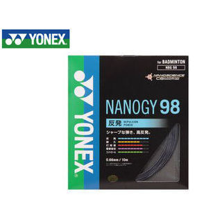 YONEX/ヨネックス NBG98-101 ナノジ−98 バドミントンガット (メタリックブラック)「スポーツごころを世界に」　　YONEXのバドミントンガット