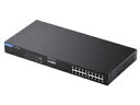 ELECOM/エレコム 1000BASE-T対応 スイッチングハブ/PoE/16ポート/3年保証/ファン有り EHB-UG2B16F-PL