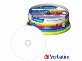 三菱化学メディア 【Verbatim/バーベイタム】 データ用DVD+R DL　8.5GB（2.4-8倍速対応） スピンドルケース 25枚 DTR85HP25V1
