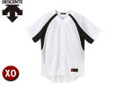 DESCENTE/デサント DB48M-SWBK ユニフォームシャツ カラーコンビネーション 【XO】 (Sホワイト×ブラック)