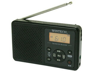 WINTECH/廣華物産 DMR-C610-K（ブラック） アラーム時計機能搭載 AM/FMデジタル...:murauchi-denki:71143505