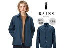 RAINS/レインズ ♪本格防水■レインジャケット/コーチジャケット【ブルー】Coach Jacket Blue XS/S 防水 撥水 レインコート 雨 雪 男女兼用 雨具 合羽