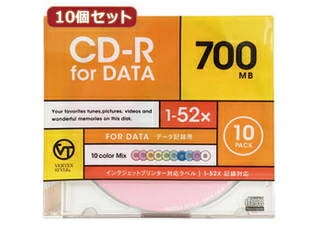 VERTEX  10Zbg  VERTEX CD-R(Data) 1L^p 700MB 1-52{ 10P J[~bNX10F@CNWFbgv