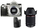 PENTAX/ペンタックス KPボディキット(シルバー)+グリップM+【アウトレット】DA 16-85mmF3.5-5.6ED DC WRセット【kpset】 ※交換レンズは『新品アウトレット』です