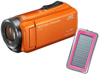 JVC/Victor/ビクター GZ-R300-D（オレンジ）＋ソーラーモバイルバッテリーセット【gzr300set】