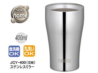 シンプルなデザインTHERMOS/サーモス JCY-400-SM 真空断熱タンブラー【400ml】ステンレスミラー